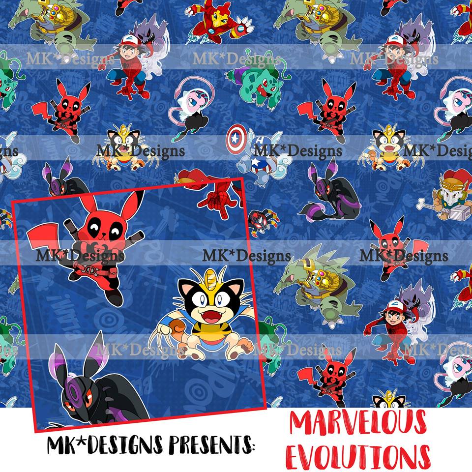 Marvelous Evolutions seamless digital pattern