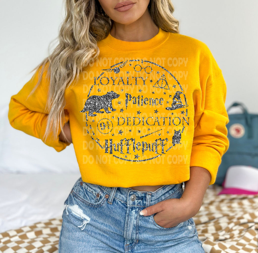 Faux Glitter Huffle DTF Transfer