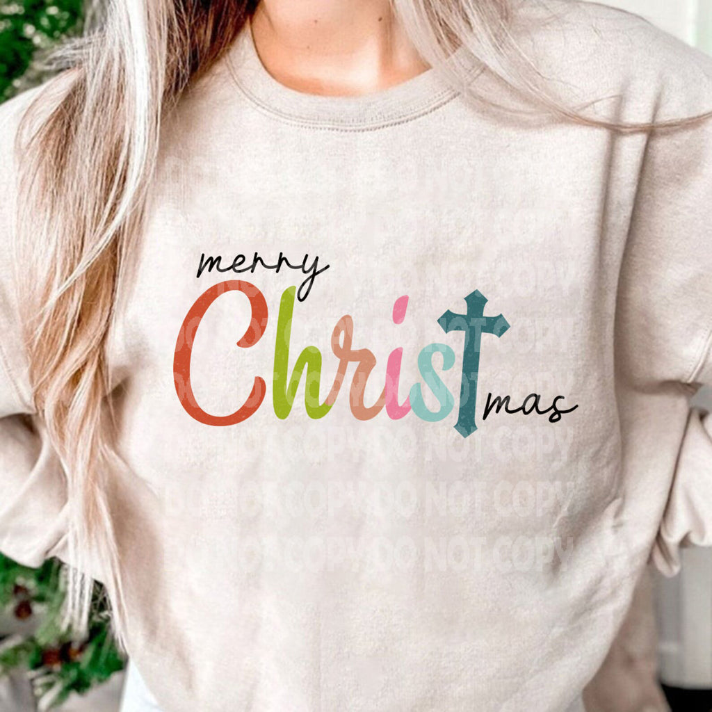Merry CHRISTmas DTF Transfer