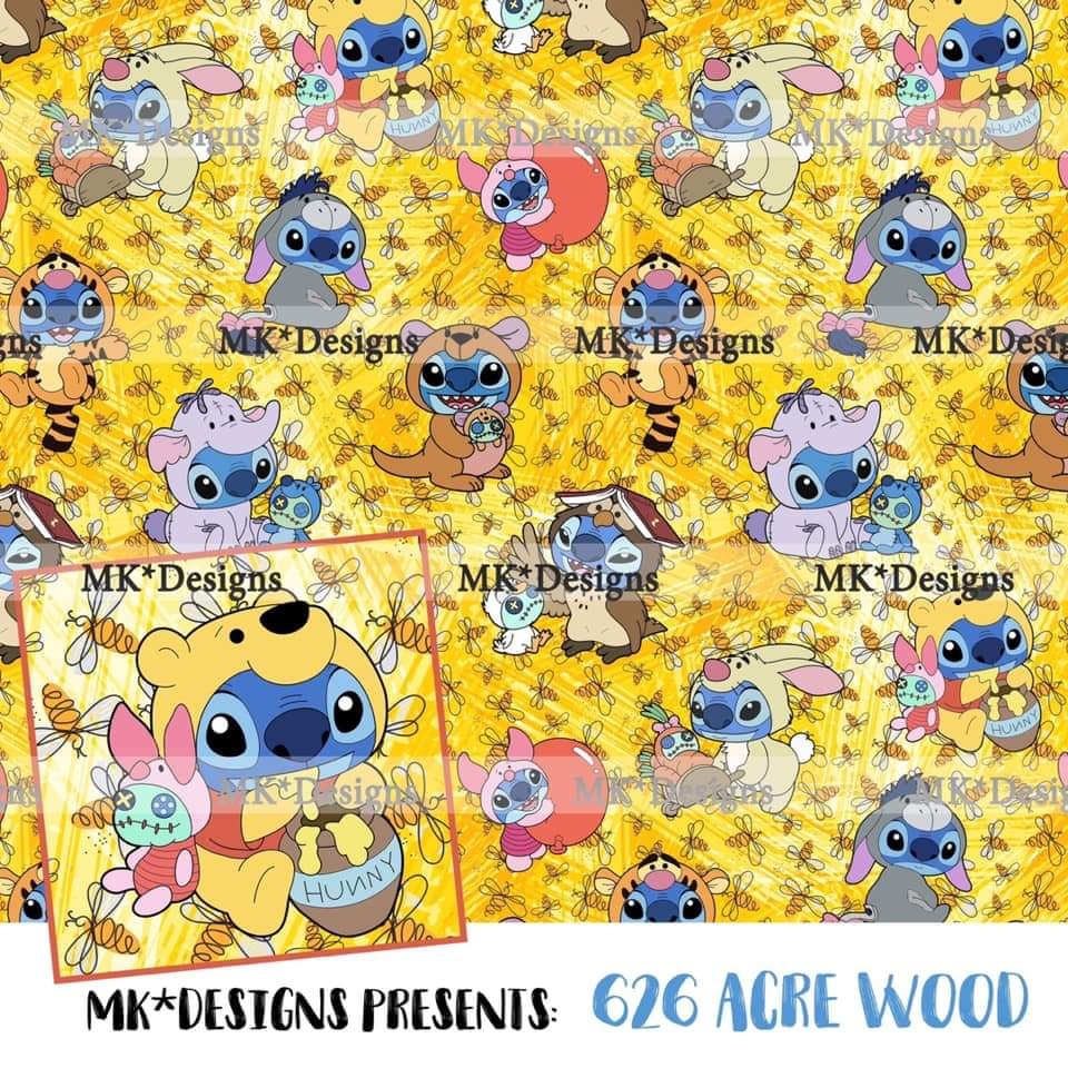 626 Acre Wood seamless digital pattern