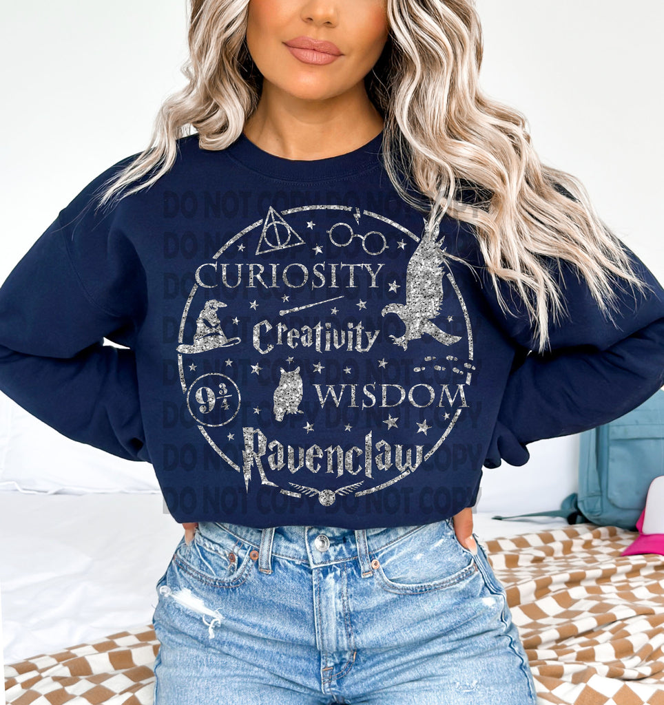 Faux Glitter Raven DTF Transfer