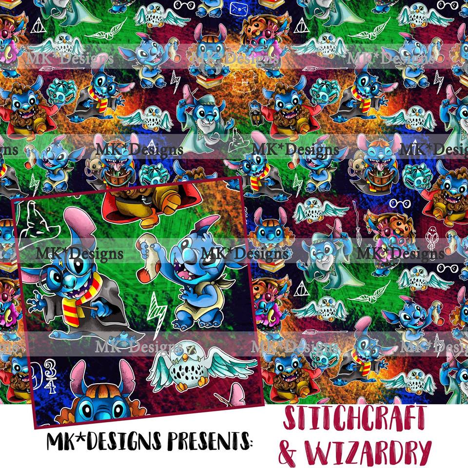 Stitchcraft and Wizardry seamless digital pattern