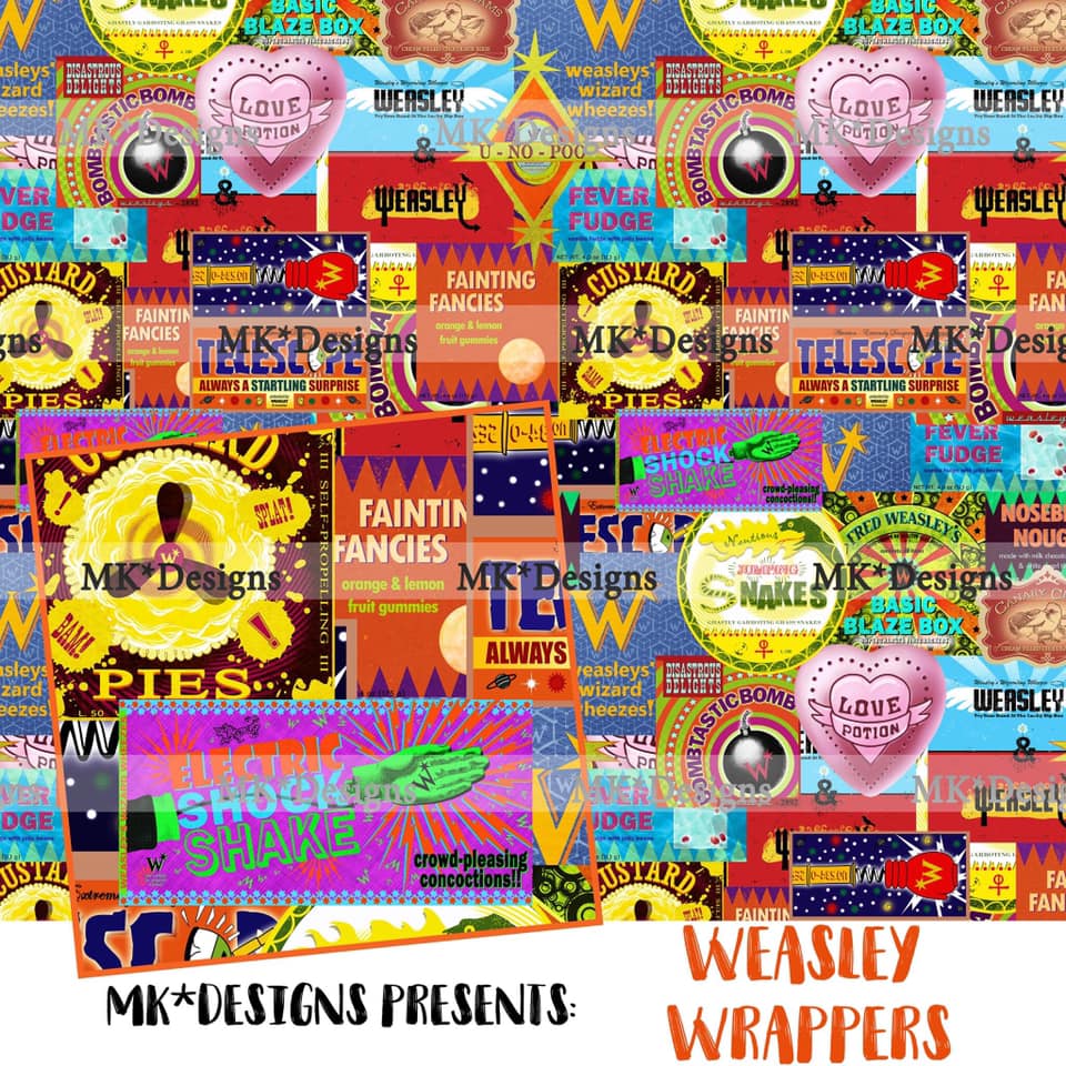 Weasley Wrappers seamless digital pattern