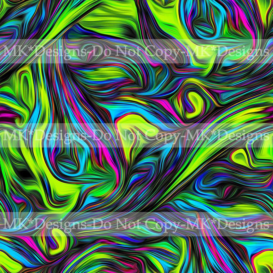 Neon Splash Melted Crayon 1 yard cut