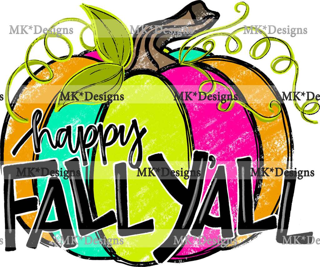 Happy Fall distressed DTF Transfer