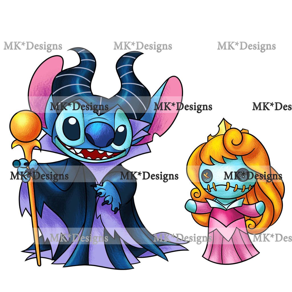 Mal/Stitch DTF Transfer