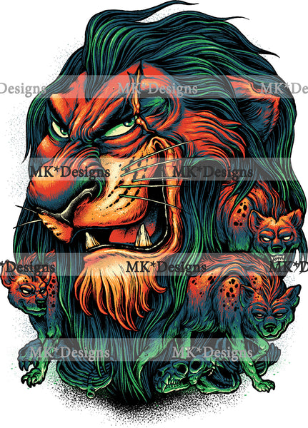 King Of Lions Dtf Transfer Mkdesigns Fabric 7234