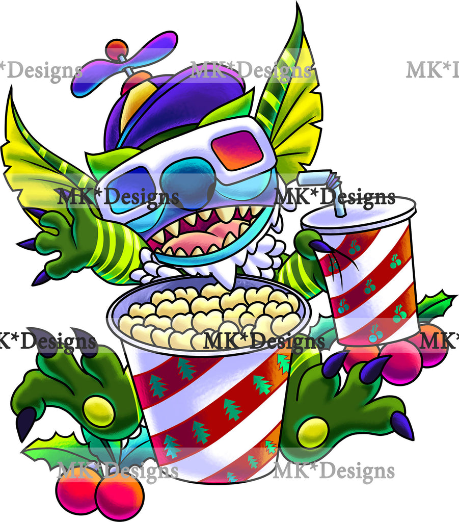 Stitch/Gremlin DTF Transfer