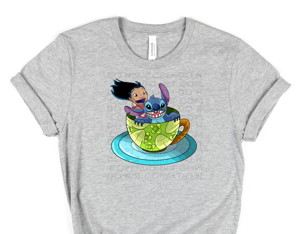 Lilo/Stitch Teacup DTF transfer