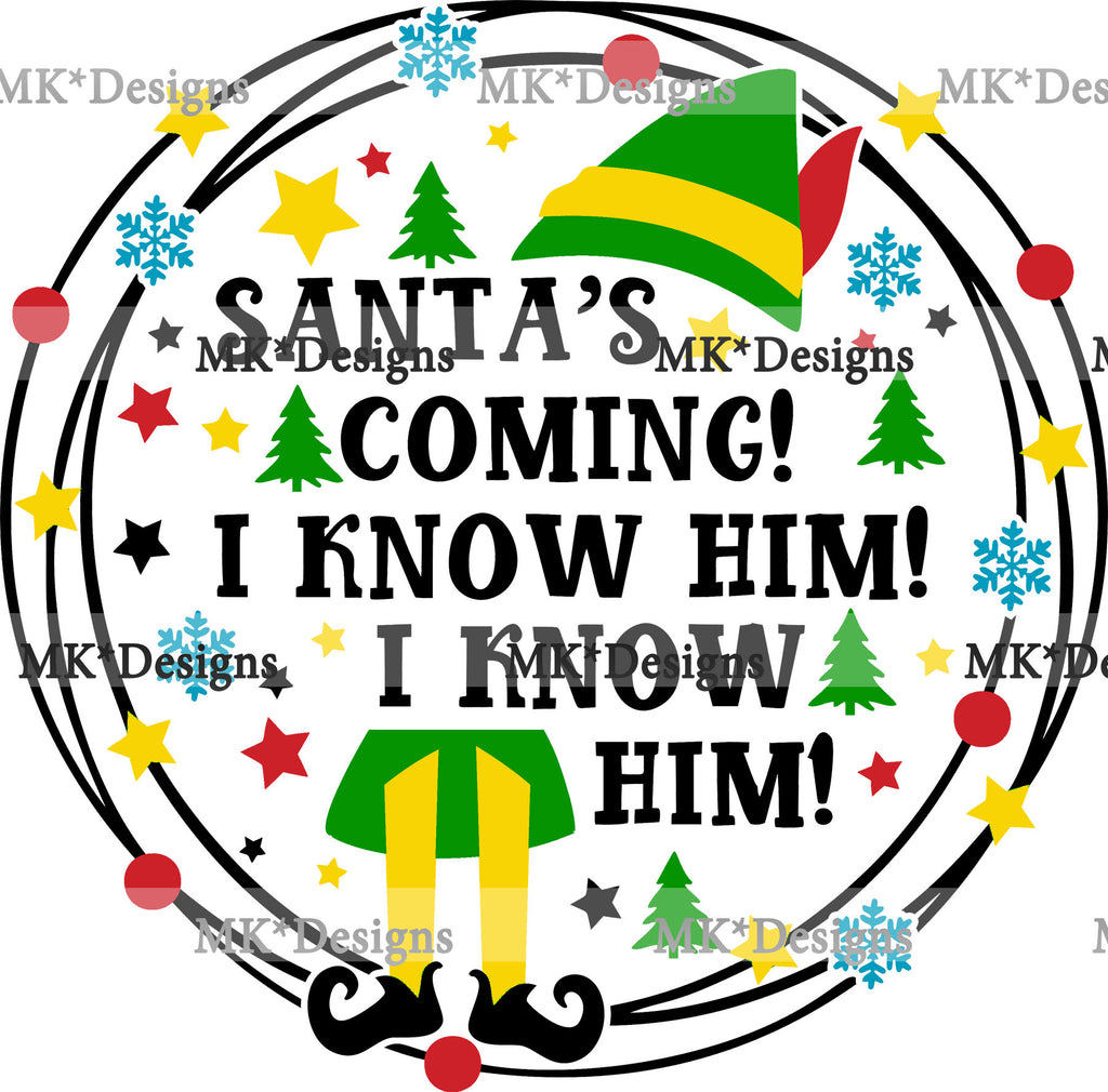 Santa's Coming DTF Transfer