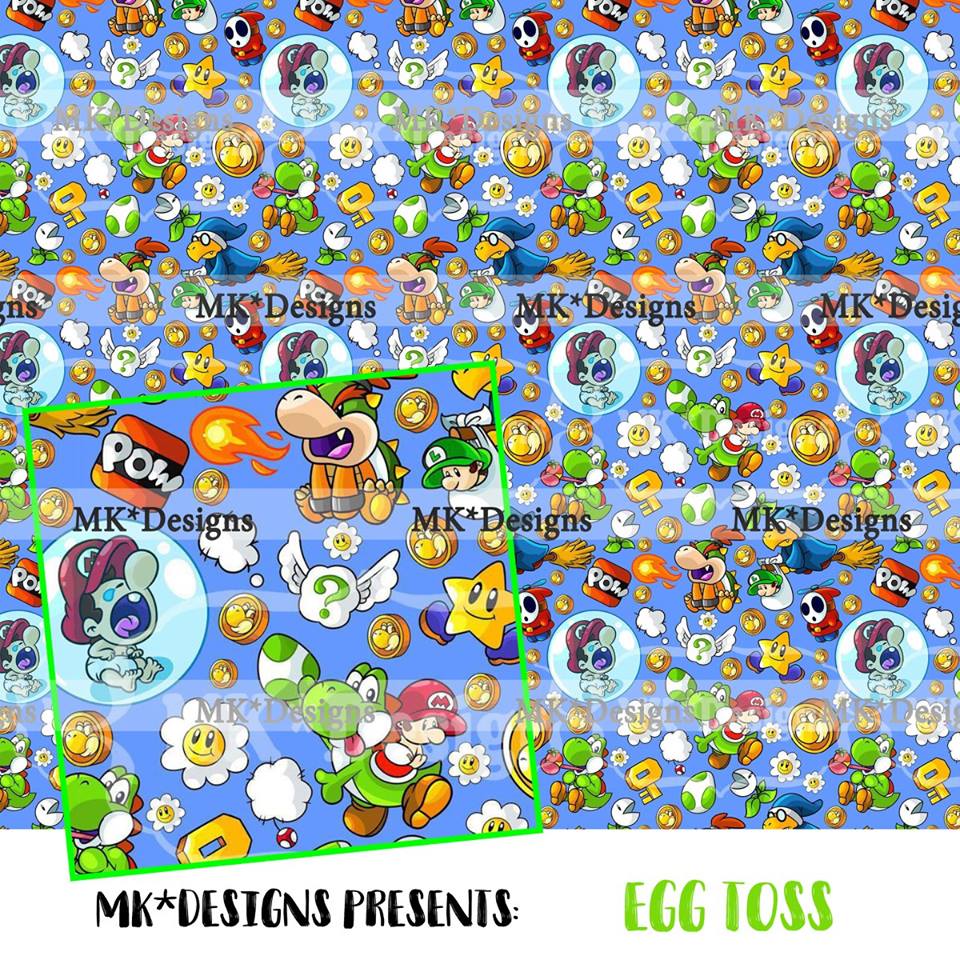 Egg Toss seamless digital pattern