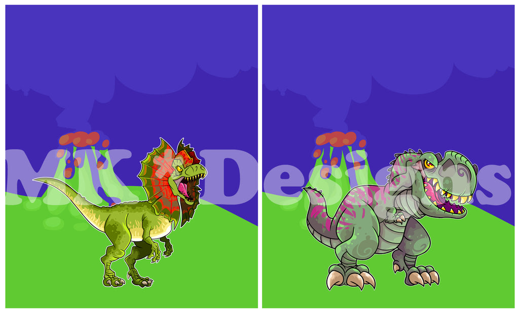 Jurassic Jerks Child panel set digital file