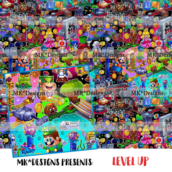 Level Up seamless digital pattern – MK*Designs Fabric
