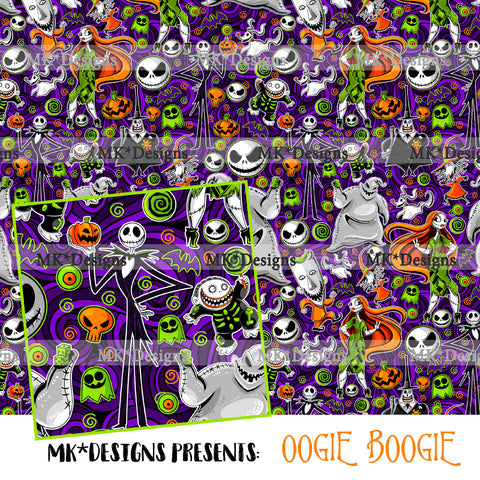 Oogie Boogie seamless digital pattern