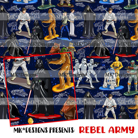 Rebel Army seamless digital pattern