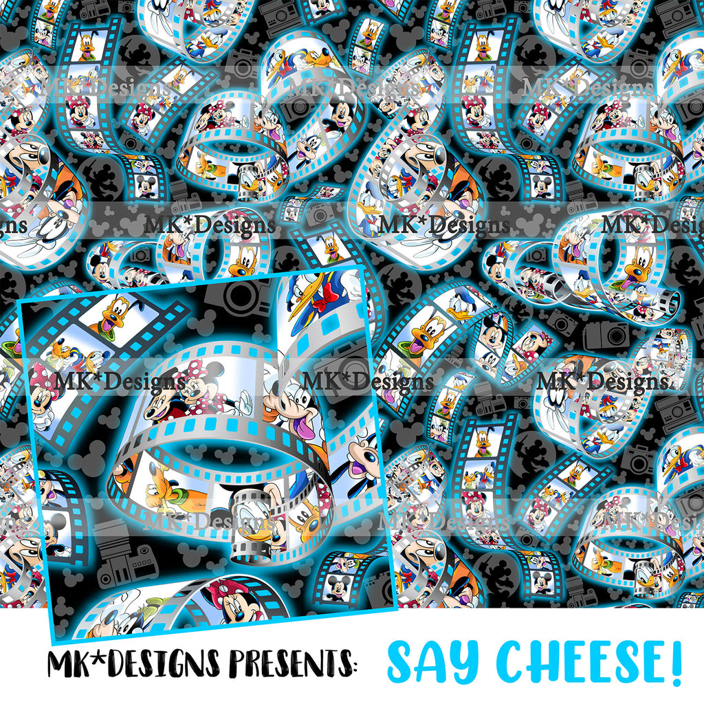 Say Cheese seamless digital pattern