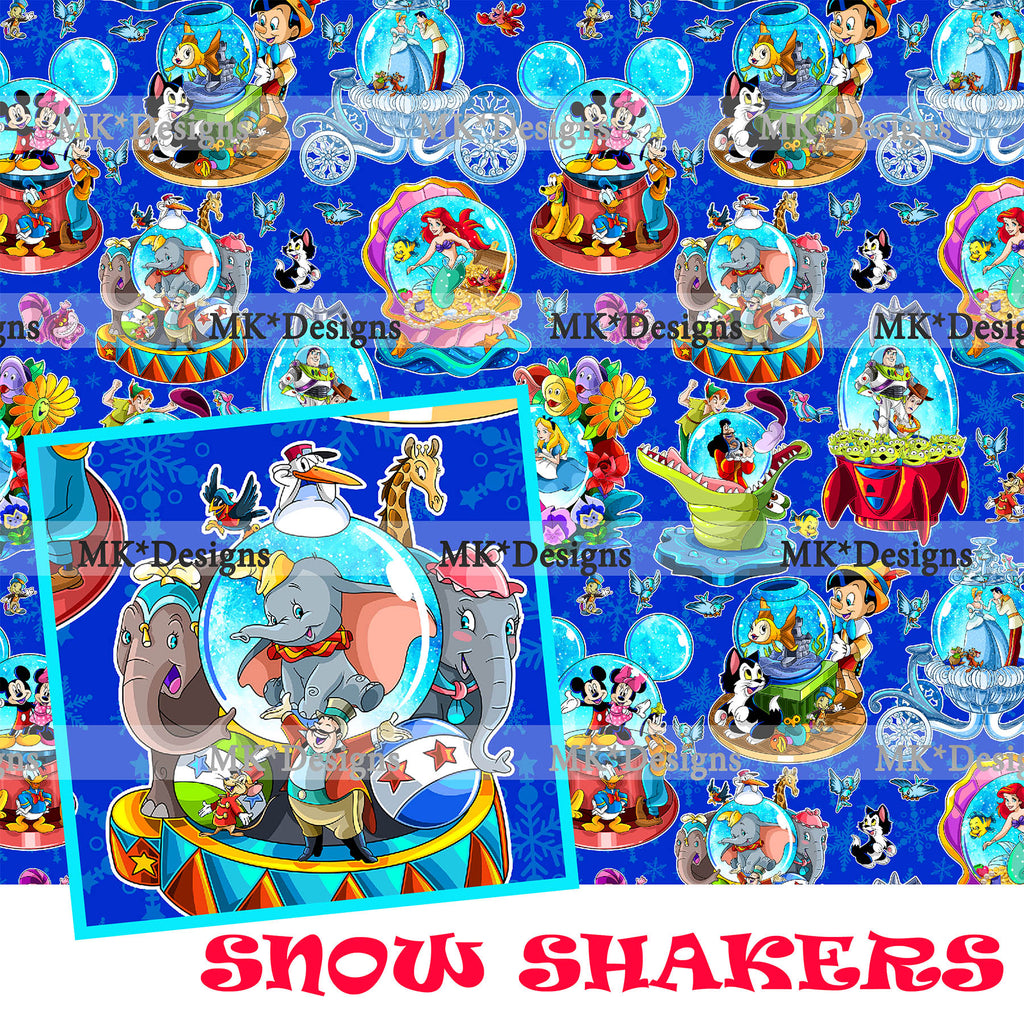 Snow Shakers seamless digital pattern