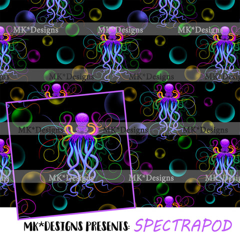 Spectrapod seamless digital pattern