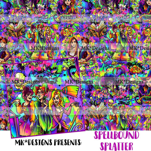 Spellbound Splatter seamless digital pattern