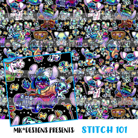Stitch 101 seamless digital pattern