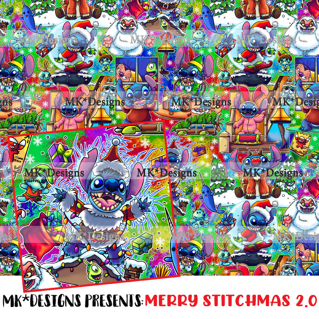 Stitchmas seamless digital pattern