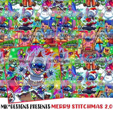 Stitchmas seamless digital pattern