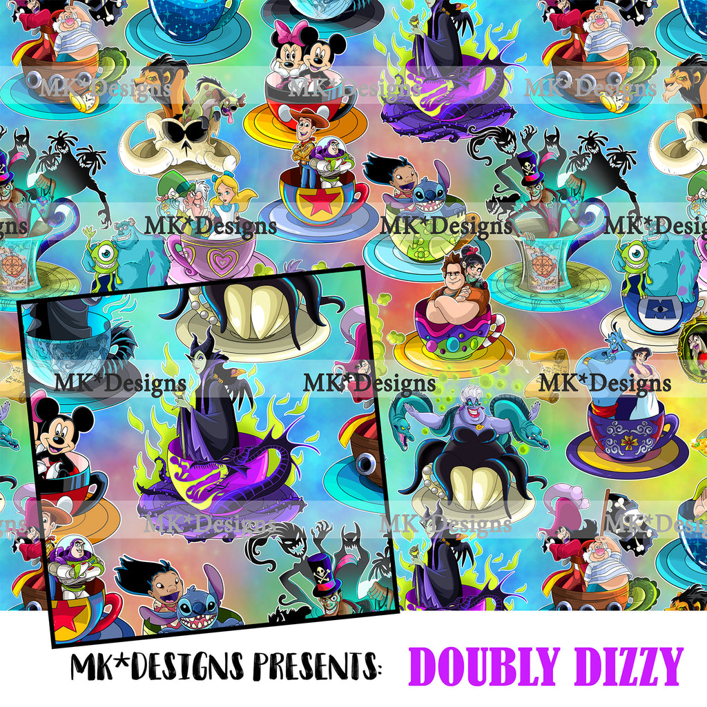 Doubly Dizzy seamless digital pattern