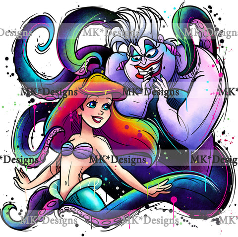 Mermaid/Sea Witch DTF Transfer