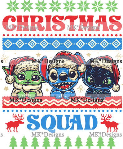 Christmas Squad DTF Transfer