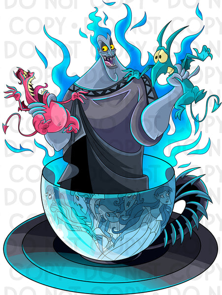 Hades Teacup DTF transfer