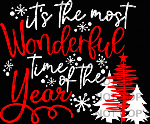 Holiday Most Wonderful Time DTF Transfer
