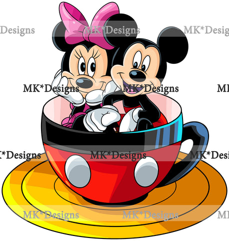 Mouse Teacup DTF Transfer