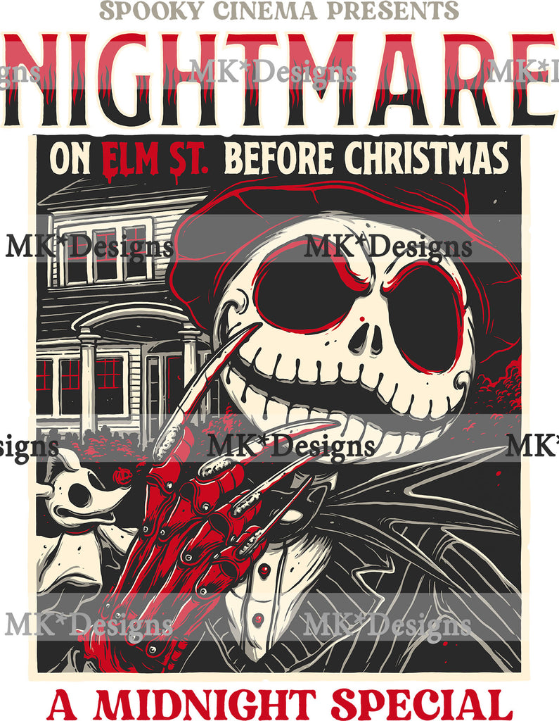 Nightmare on Elm St DTF Transfer